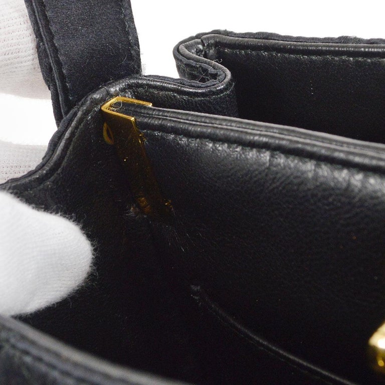 Black Quilted Satin Chanel Evening Bag — Harriett's Closet