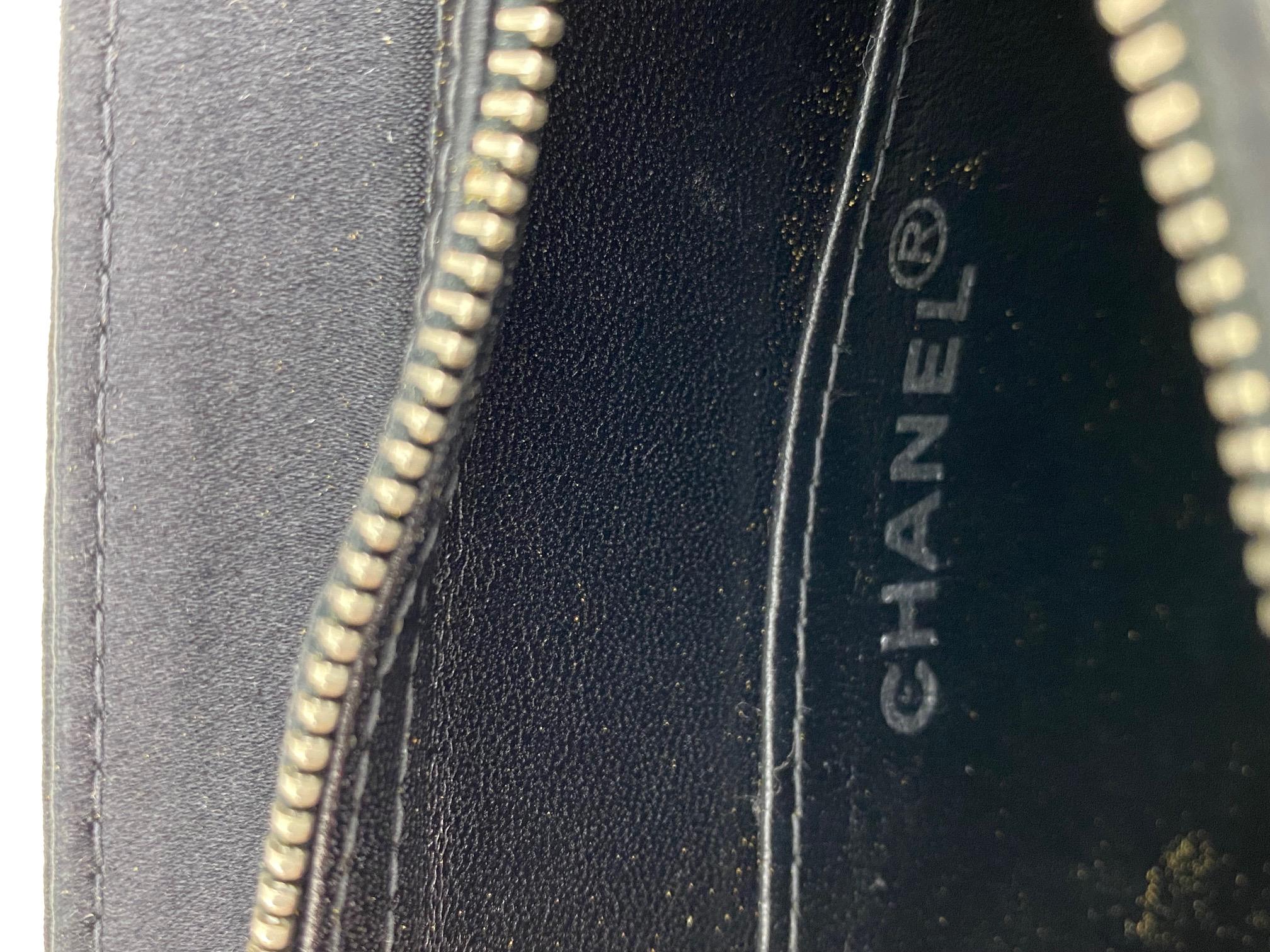Chanel Satin Vintage Black Mini Handle Tote Bag Purse Handbag  6