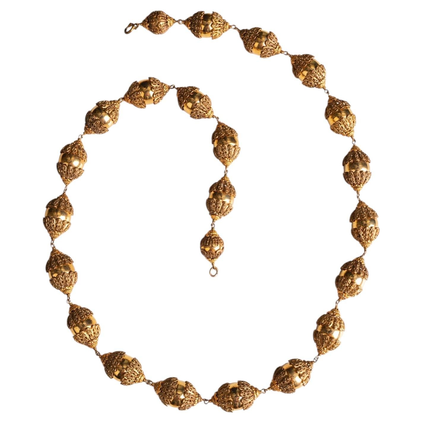 Chanel sautoir necklace by Coco Chanel circa 1960 For Sale