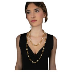 Chanel sautoir necklace by Karl Lagerfeld Fall-Winter 1988-1989