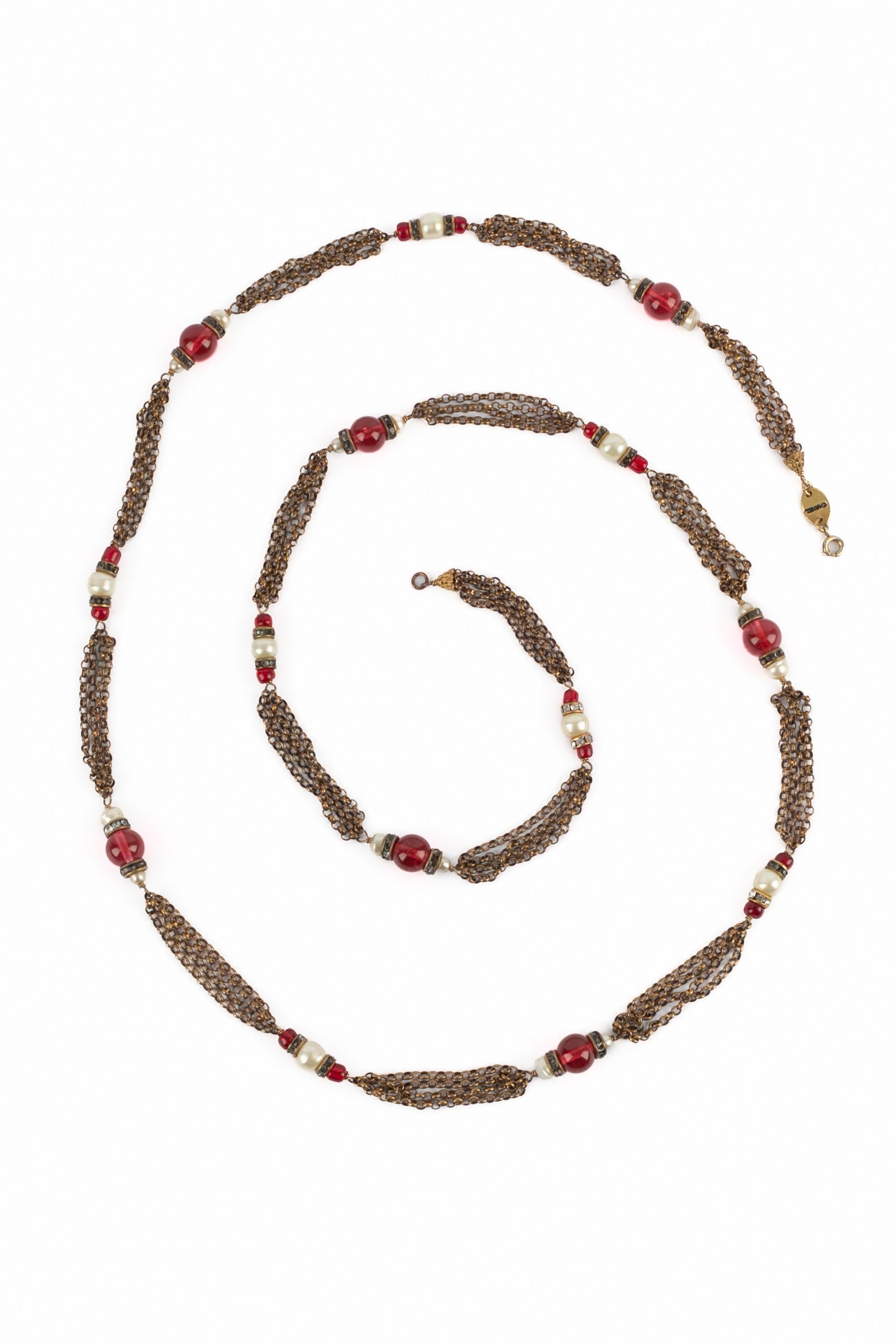Chanel sautoir necklace In Excellent Condition For Sale In SAINT-OUEN-SUR-SEINE, FR
