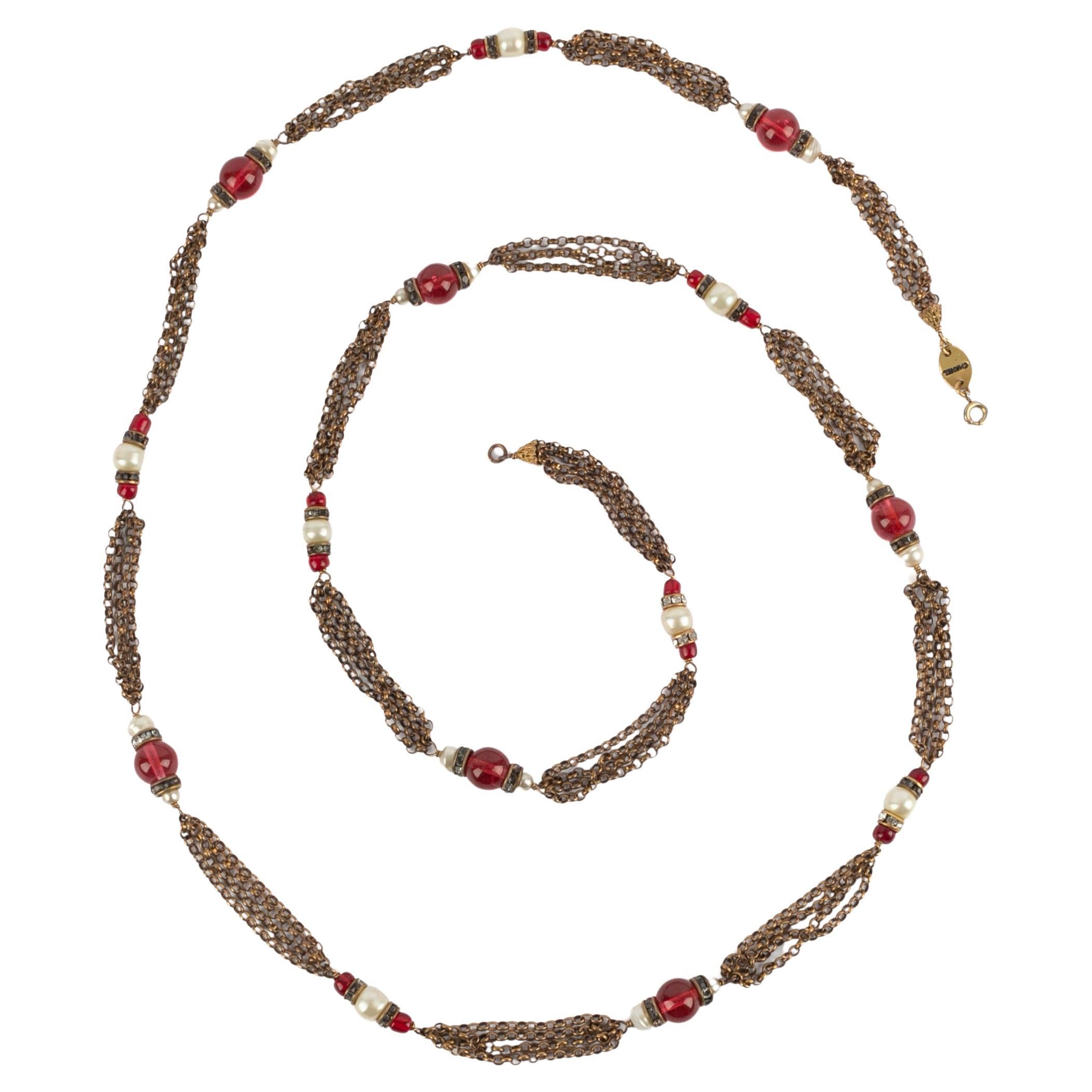 Chanel sautoir necklace For Sale