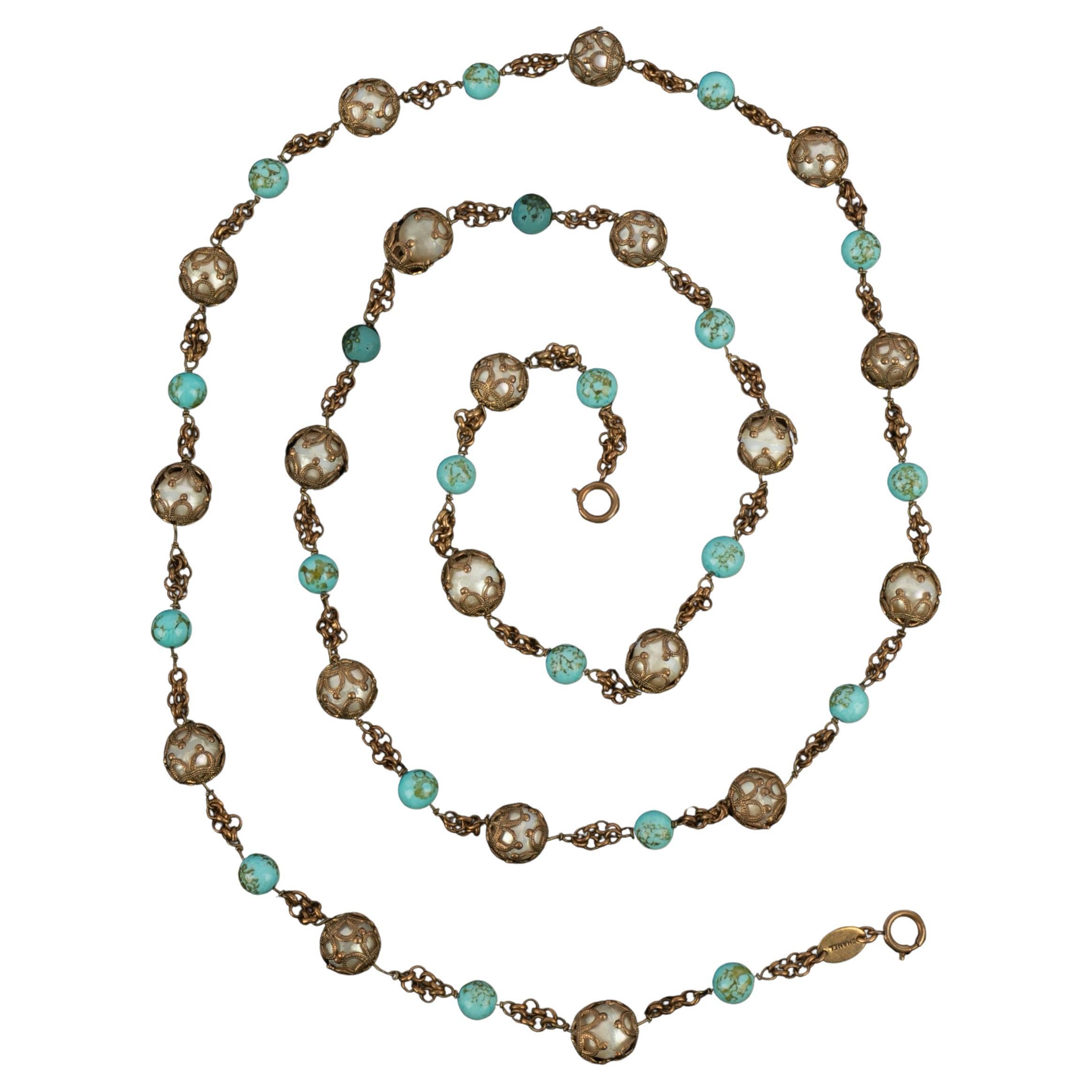 Chanel sautoir necklace from the Coco era For Sale