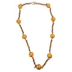 Chanel sautoir necklace resin ball CC logo