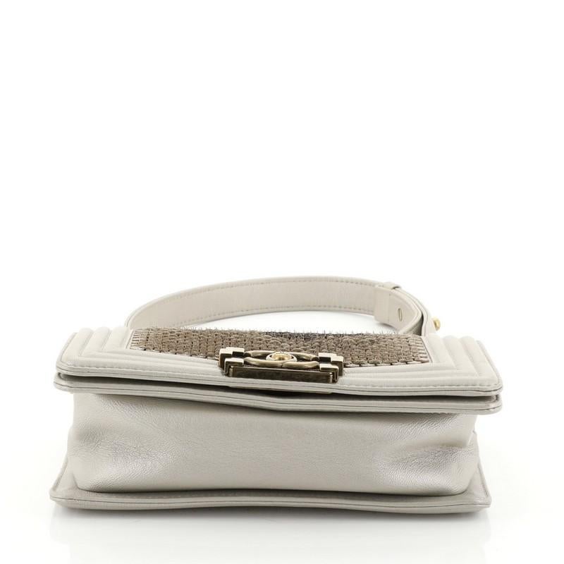 Chanel Scaled Boy Flap Bag Lambskin Small In Good Condition In NY, NY