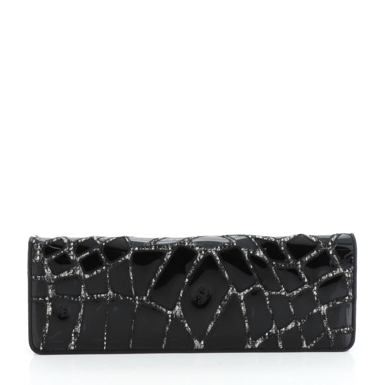 Chanel Scales Clutch Patent and Tweed at 1stDibs
