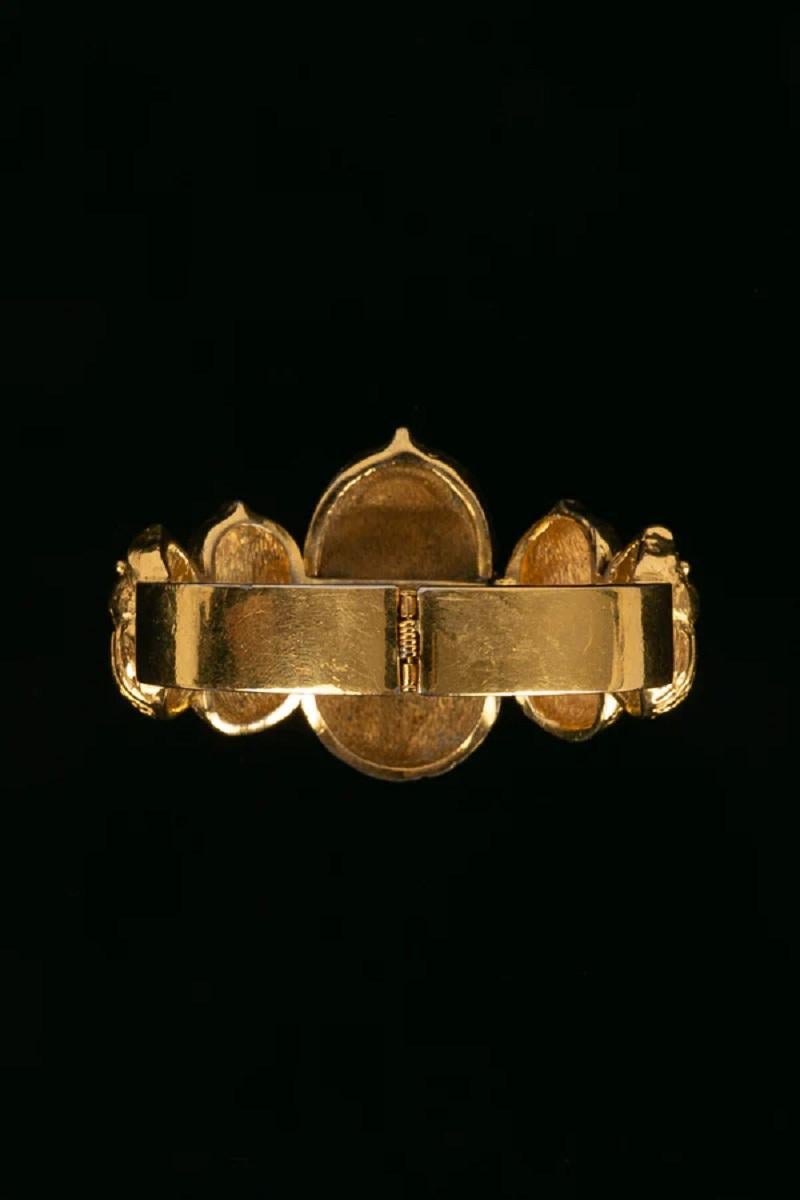 Women's Chanel Scarab Gold Plated Metal Bracelet For Sale