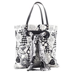 Chanel Scarf Tote Quilted Corduroy with Silk
