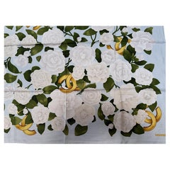 CHANEL SCARV 100 % SILK, 97 cm x 93 cm, hand rolled
