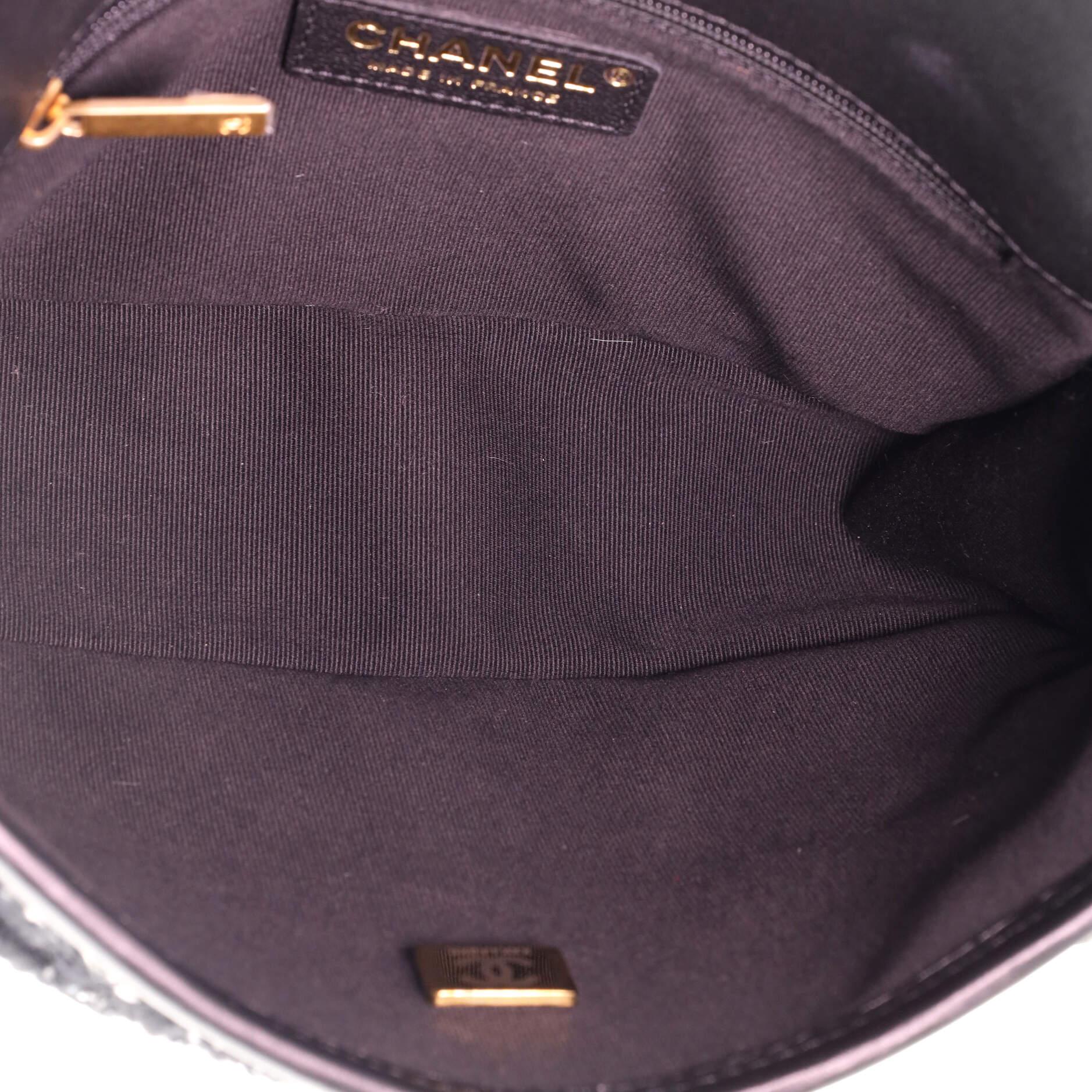 Chanel  School Memory Top Handle Flap Bag Quilted Tweed Small In Good Condition In NY, NY