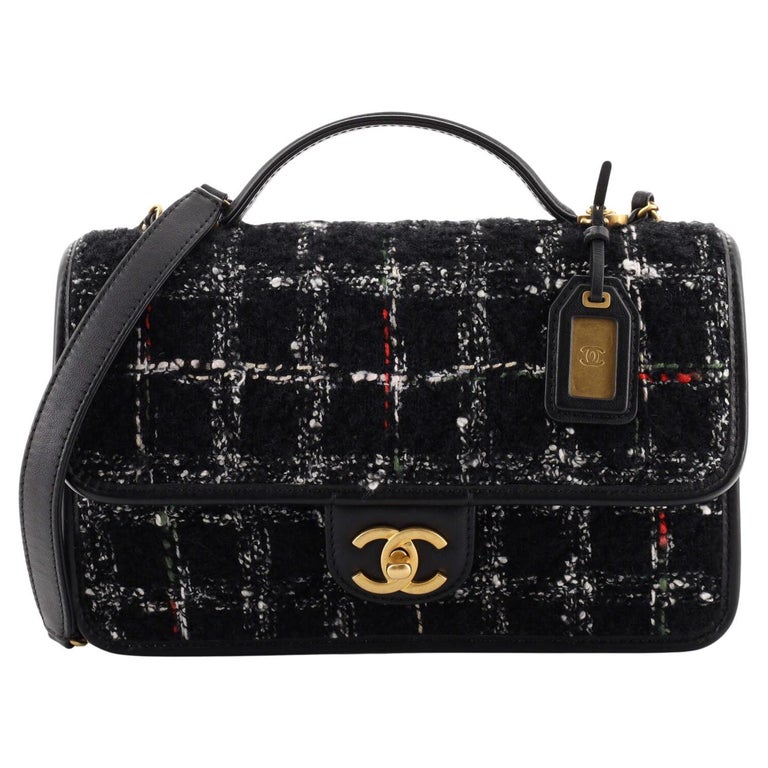 chanel caviar quilted mini coco handle flap black