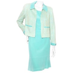 Chanel Sea-foam Green Three Piece Skirt Suit S/S 2001