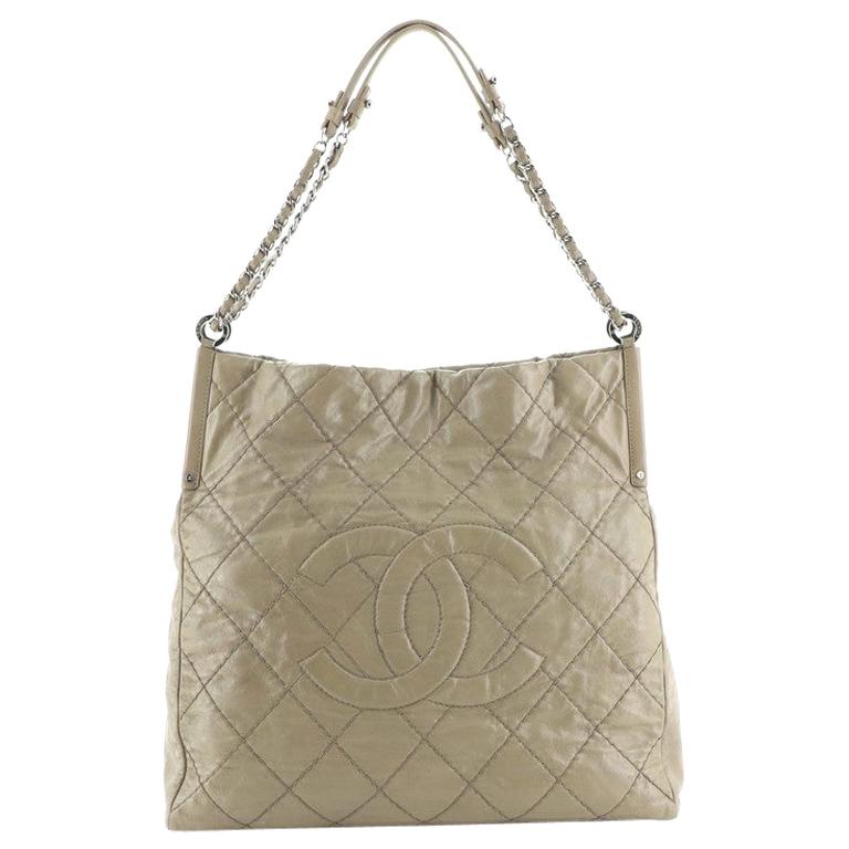 Chanel Sea Hit Shoulder Bag Quilted Iridescent Calfskin Large