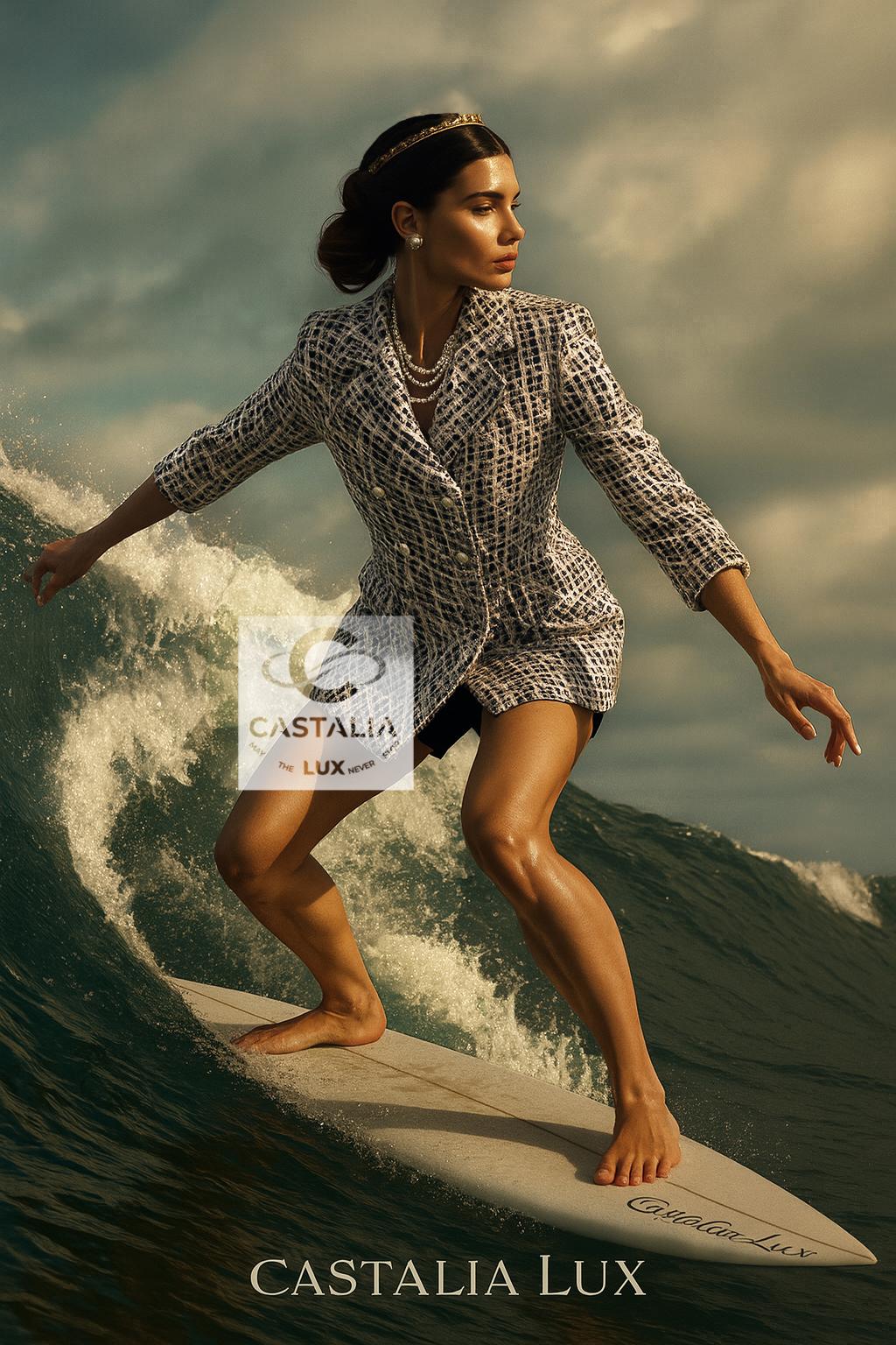 Chanel Sea Realm Fantasy Tweed Jacke mit Perlengürtel 36 FR für Damen oder Herren im Angebot