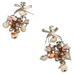 chanel seashell earrings