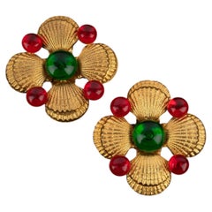 Chanel "Seashell" earrings by Karl Lagerfeld circa 1985