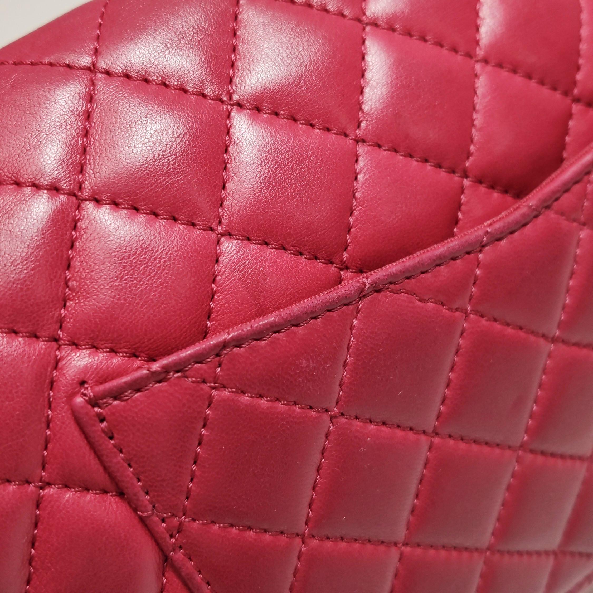 Chanel Seasonal Flap Medium Pink Lambskin Leather Valentine's Heart Charms 10