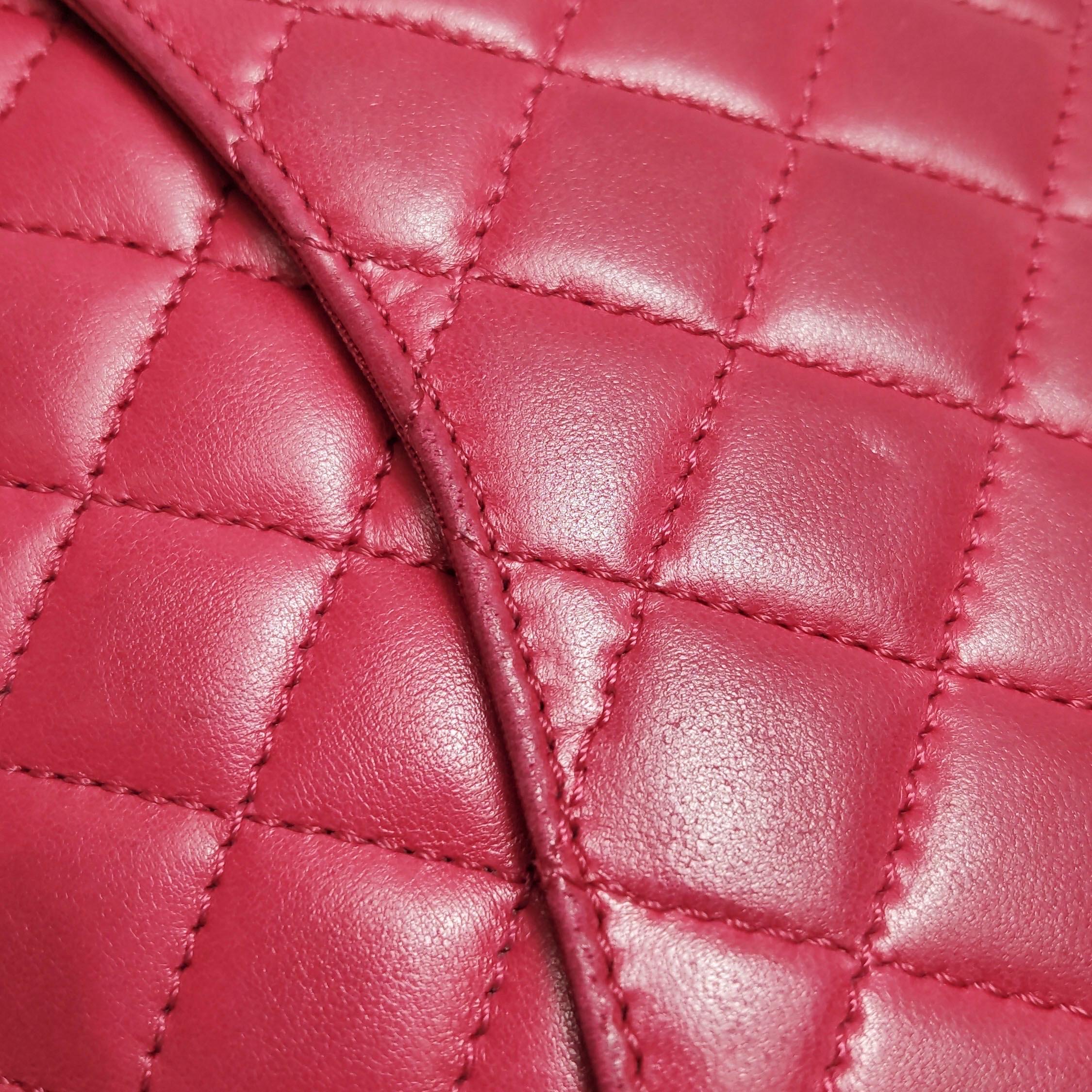 Chanel Seasonal Flap Medium Pink Lambskin Leather Valentine's Heart Charms 11