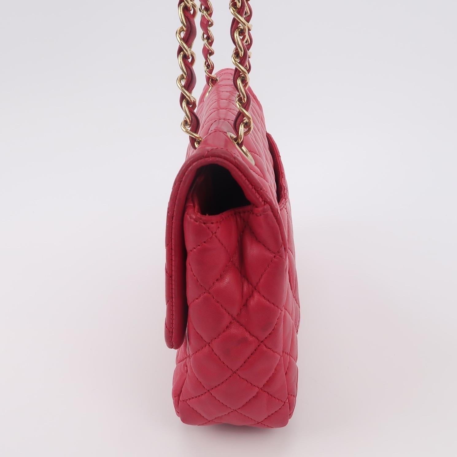 Women's Chanel Seasonal Flap Medium Pink Lambskin Leather Valentine's Heart Charms