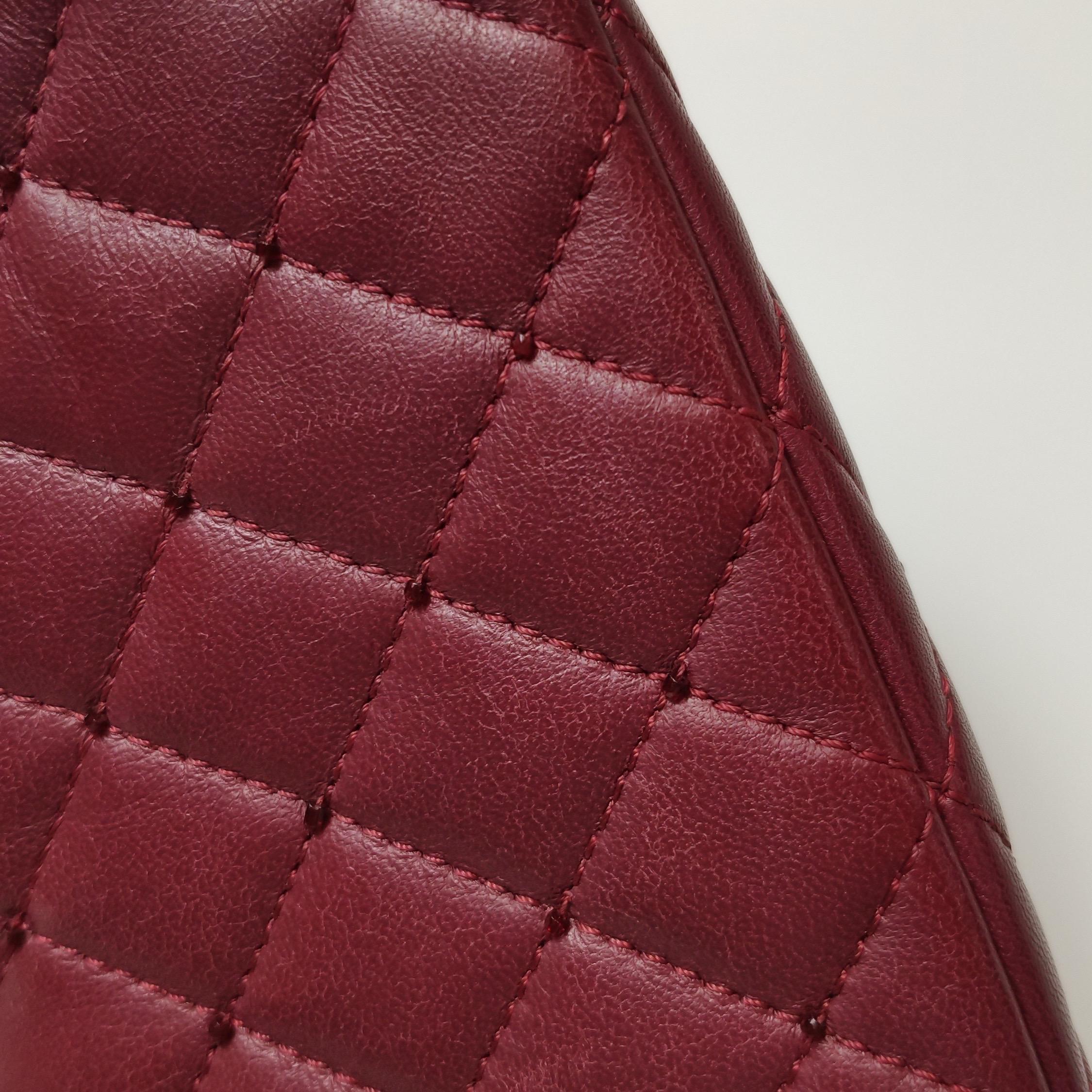 Chanel Seasonal Flap Mini Burgundy Lambskin Leather With Beads 11