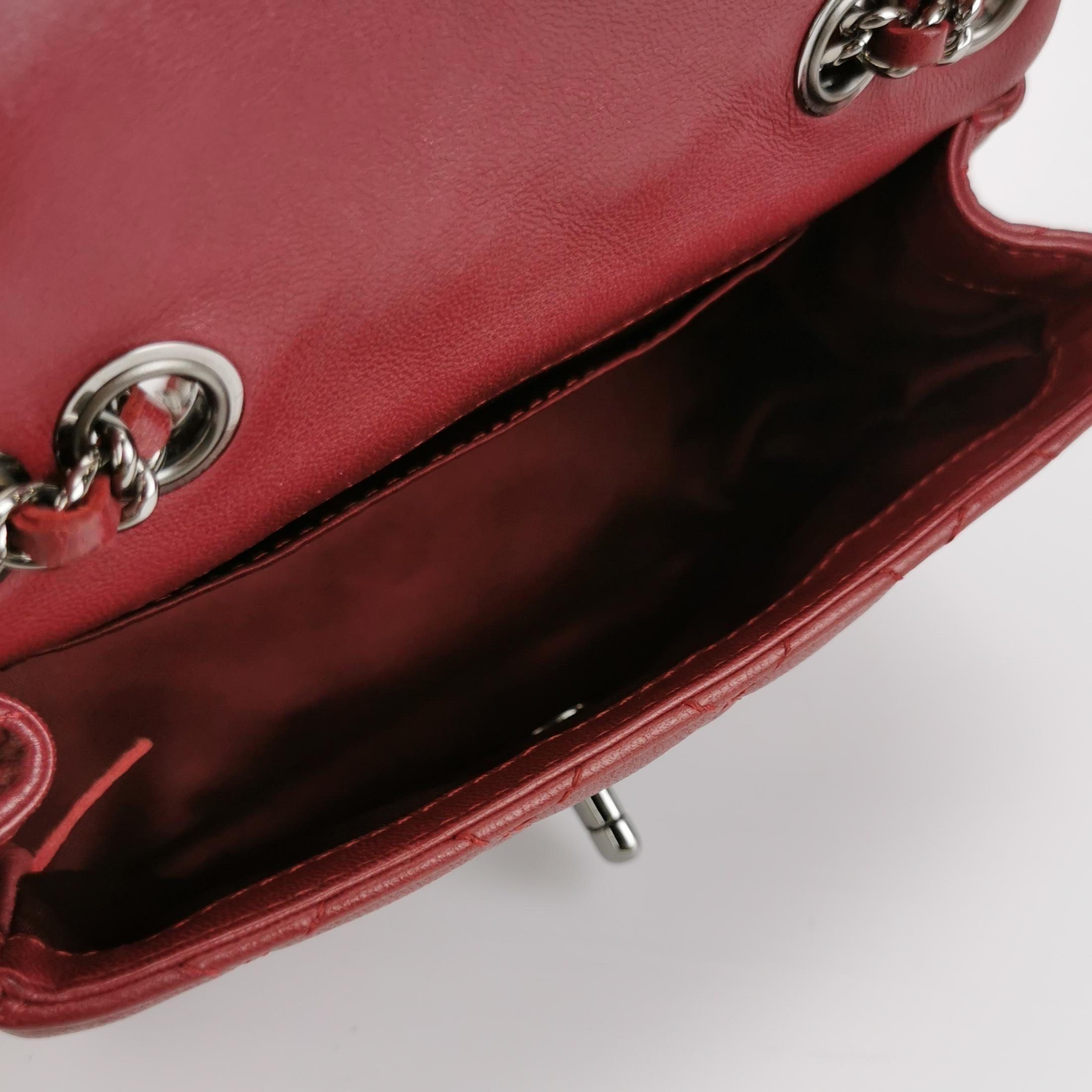 Chanel Seasonal Flap Mini Burgundy Lambskin Leather With Beads 1