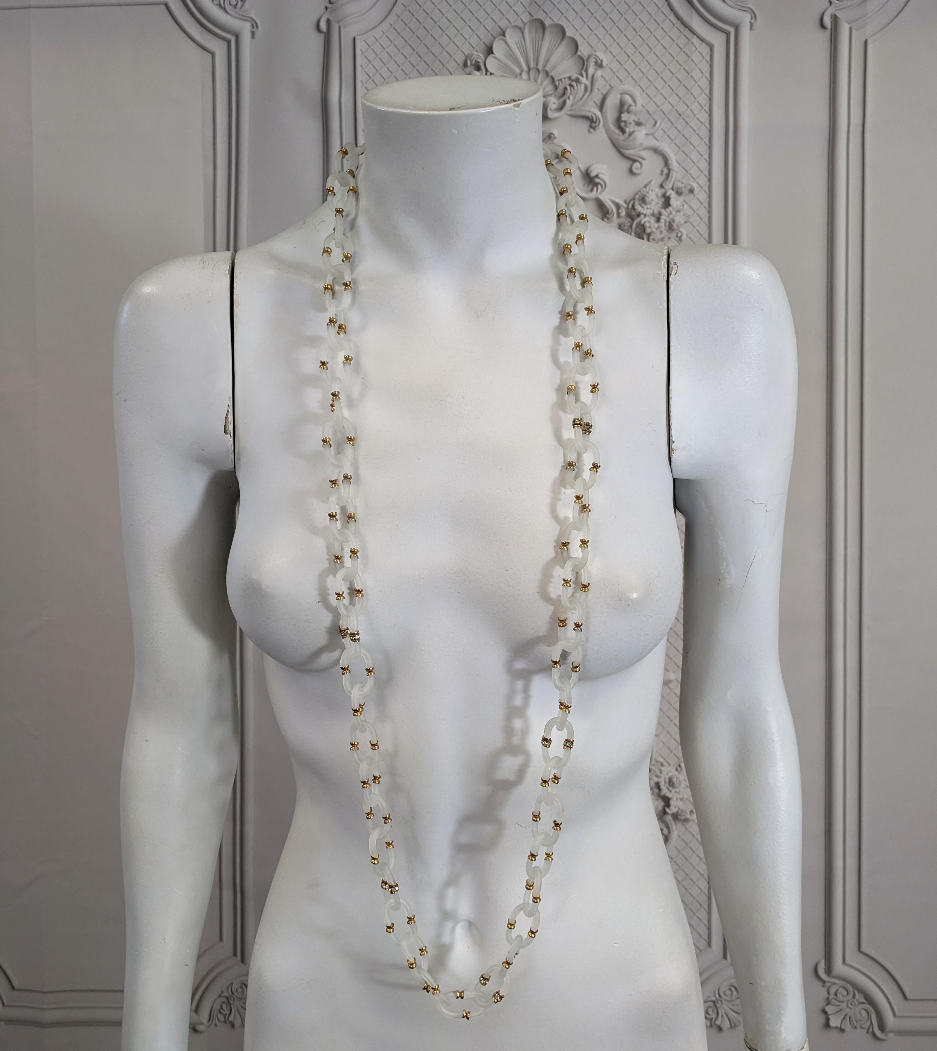 Chanel Seguso Frosted Glass Link Chain For Sale 1