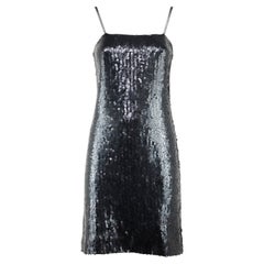 Chanel Schwarzes Paillettenkleid