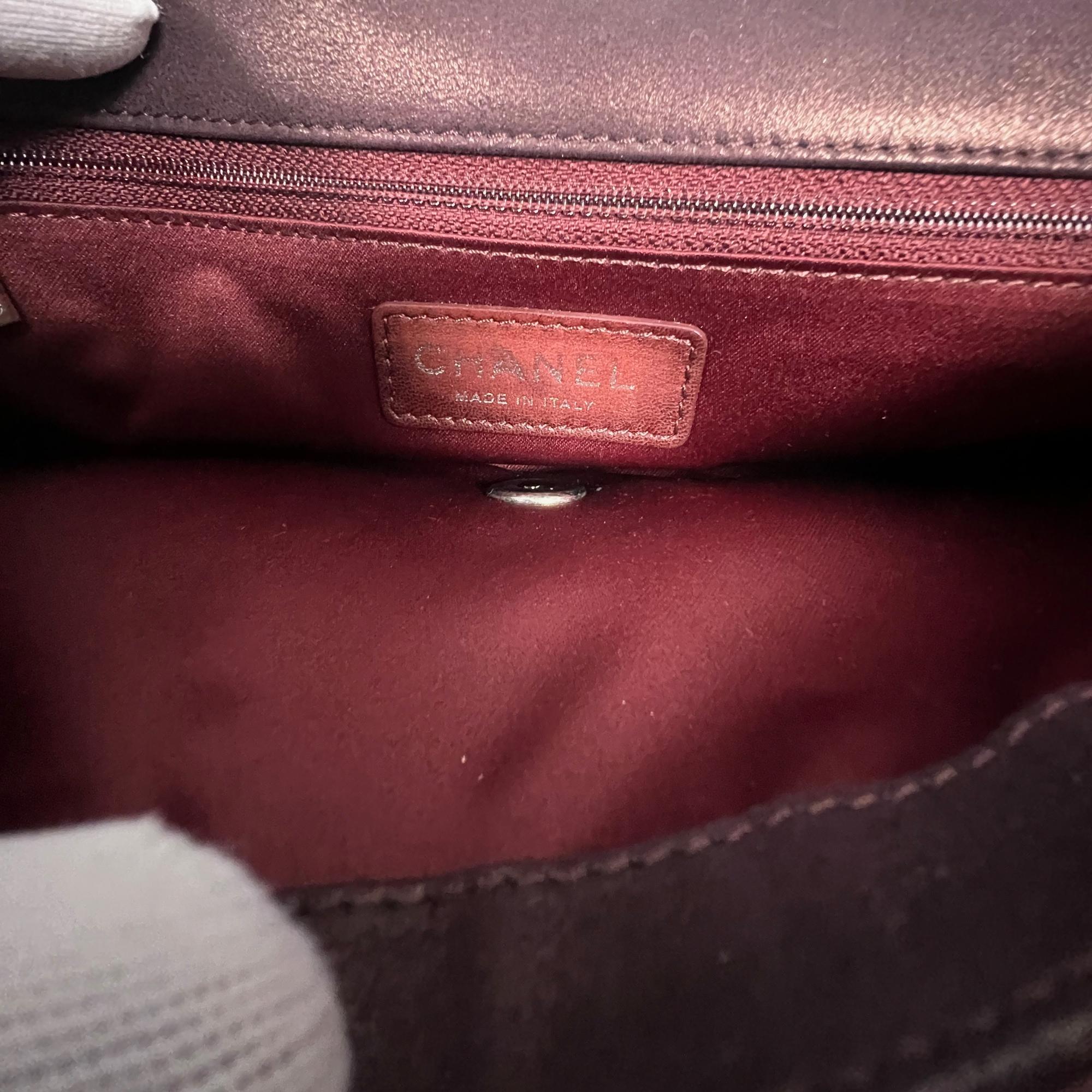 Chanel Sequin Bordeaux Timeless Flap Bag (2014) Ruthenium 4