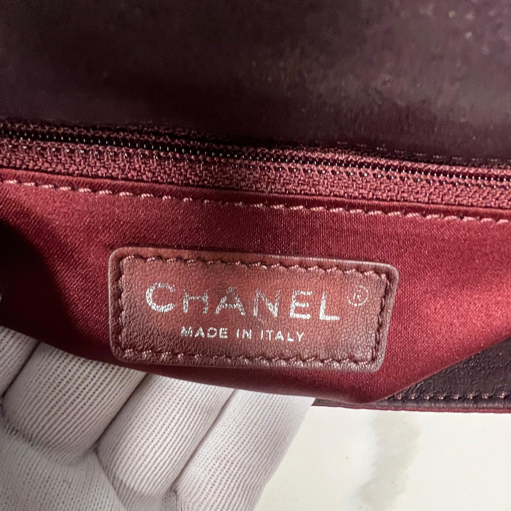 Chanel Sequin Bordeaux Timeless Flap Bag (2014) Ruthenium 5