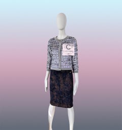 Chanel Sequin Cardigan with CC Handshake Buttons 46 FR