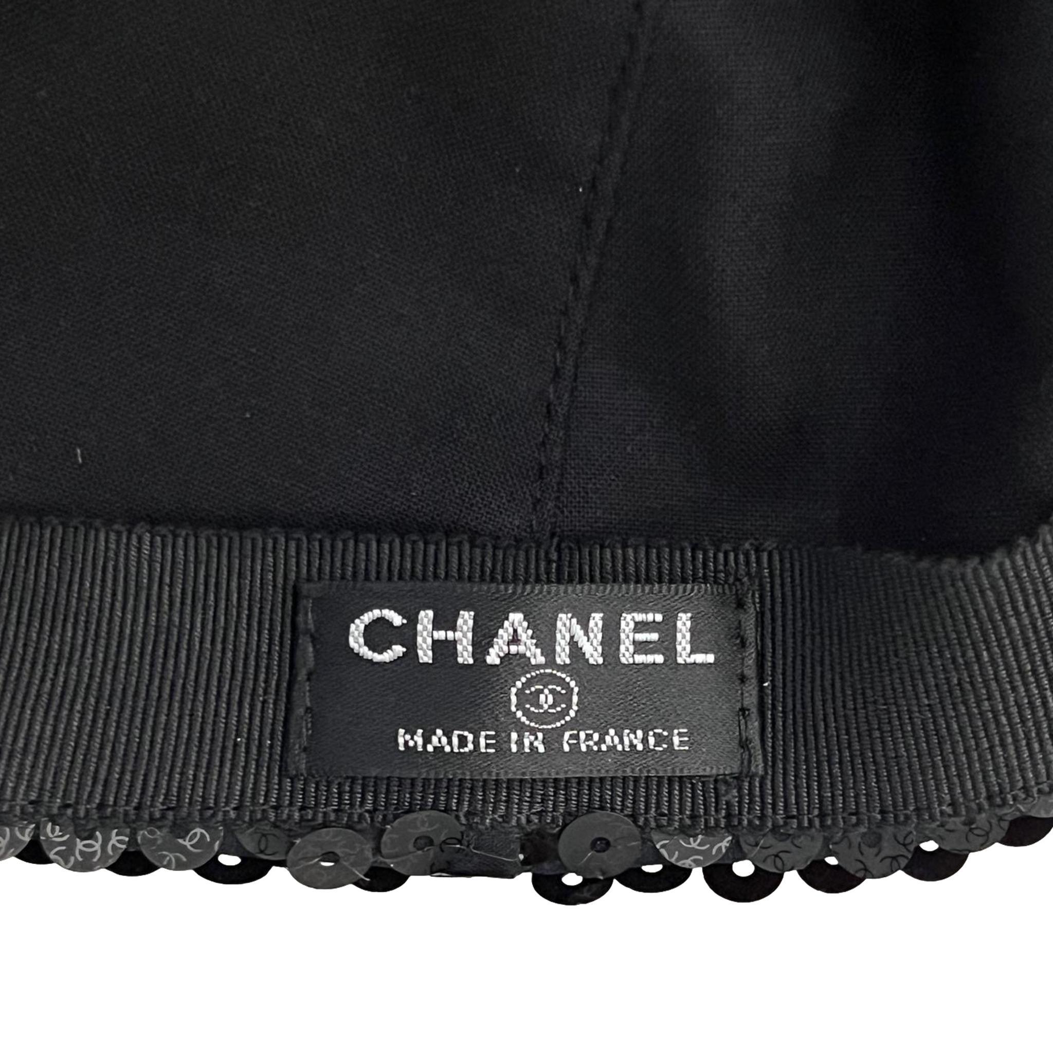 Chanel Sequin 'CC' Logo Cap From Cruise Collection 2023 6