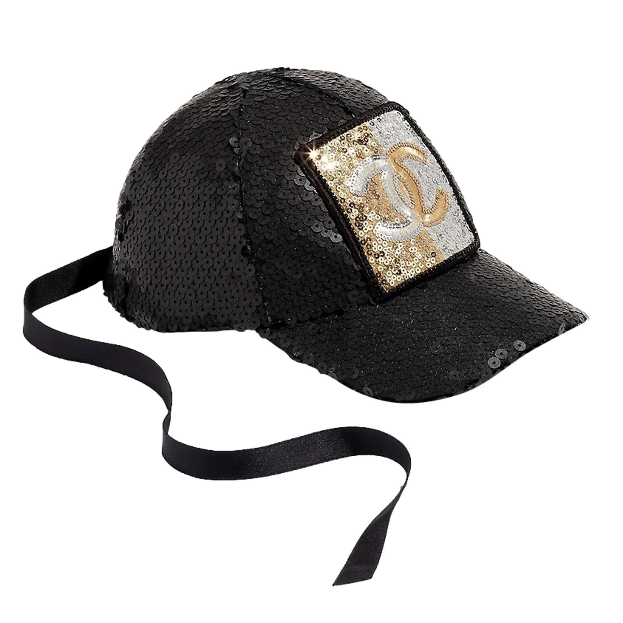 Chanel Sequin 'CC' Logo Cap From Cruise Collection 2023 1