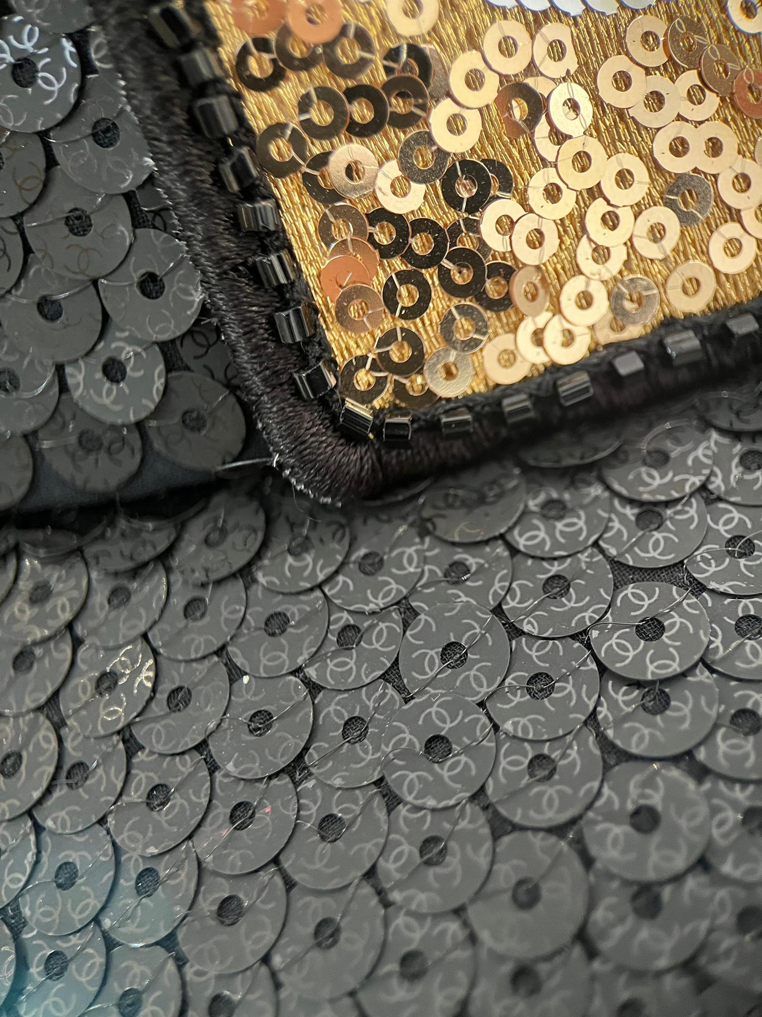 Chanel Sequin 'CC' Logo Cap From Cruise Collection 2023 5