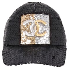Chanel Sequin 'CC' Logo Cap From Cruise Collection 2023