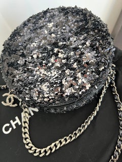 Chanel Sequin circle Bag with CC logo charm