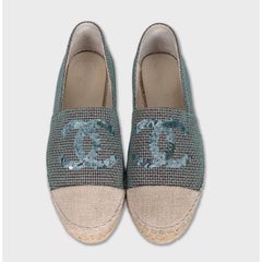 Chanel Alpargatas Adornadas con Lentejuelas - Talla 40