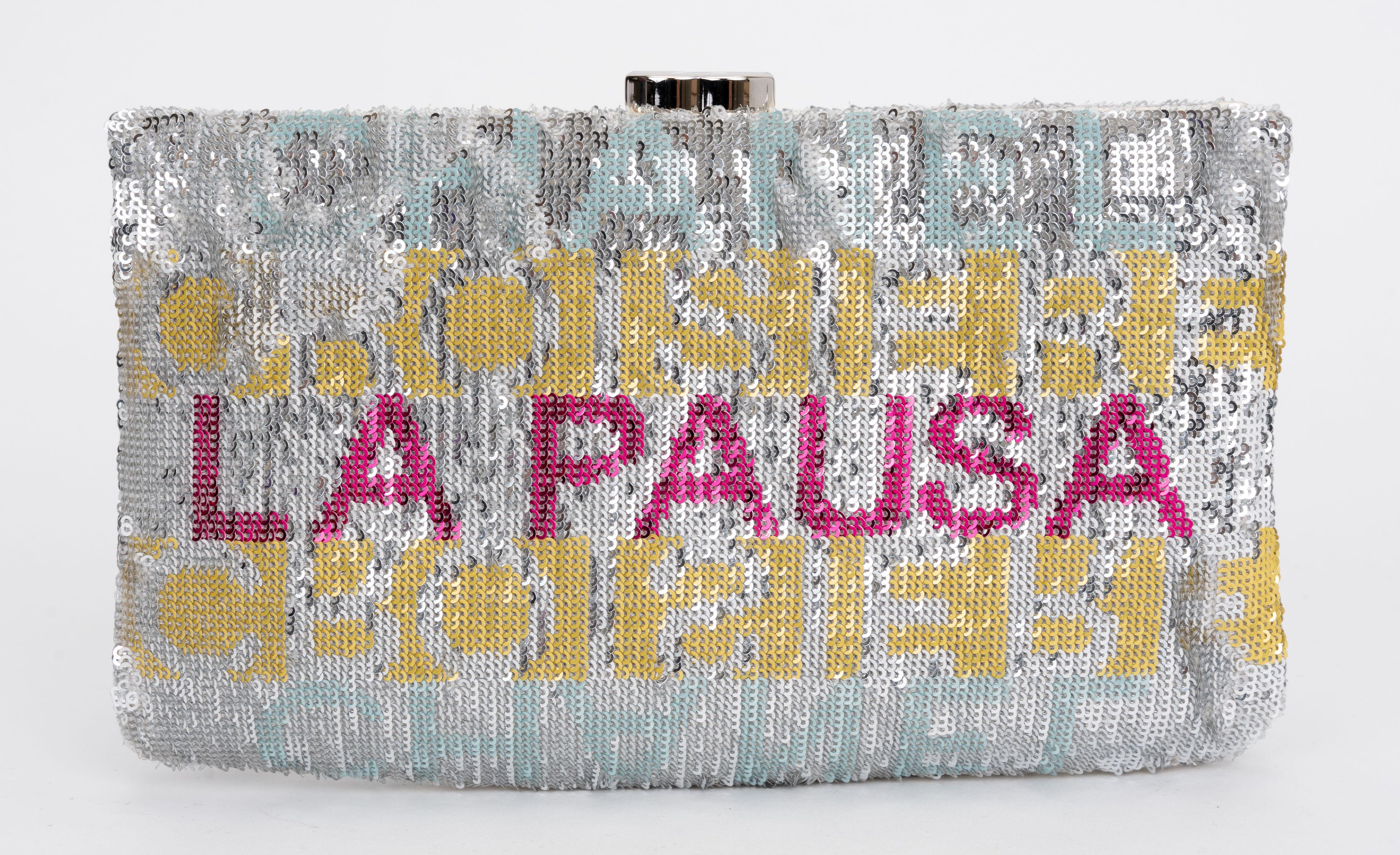 Chanel Sequin Embroidered La Pausa Bag In Excellent Condition For Sale In West Hollywood, CA