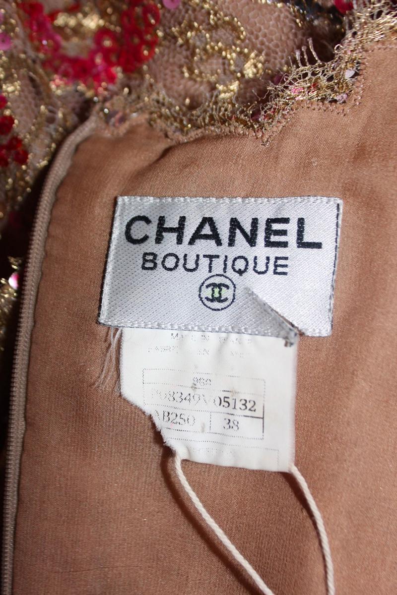 Chanel Sequin Lace Dress F/W 1996 For Sale 7