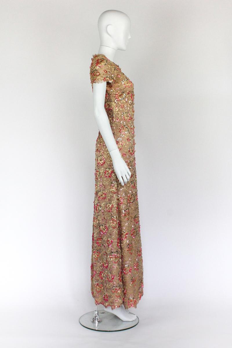 Chanel Sequin Lace Dress F/W 1996 In Good Condition For Sale In Norwich, GB