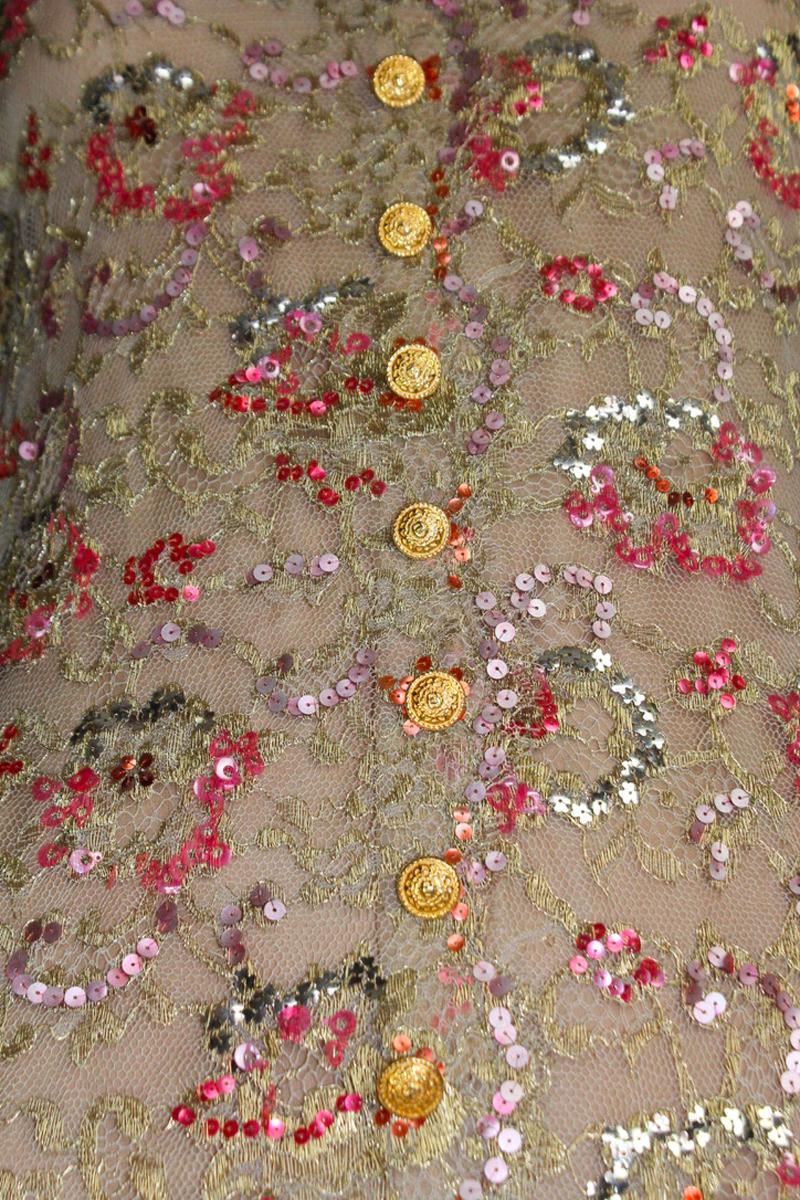 Chanel Sequin Lace Dress F/W 1996 For Sale 3