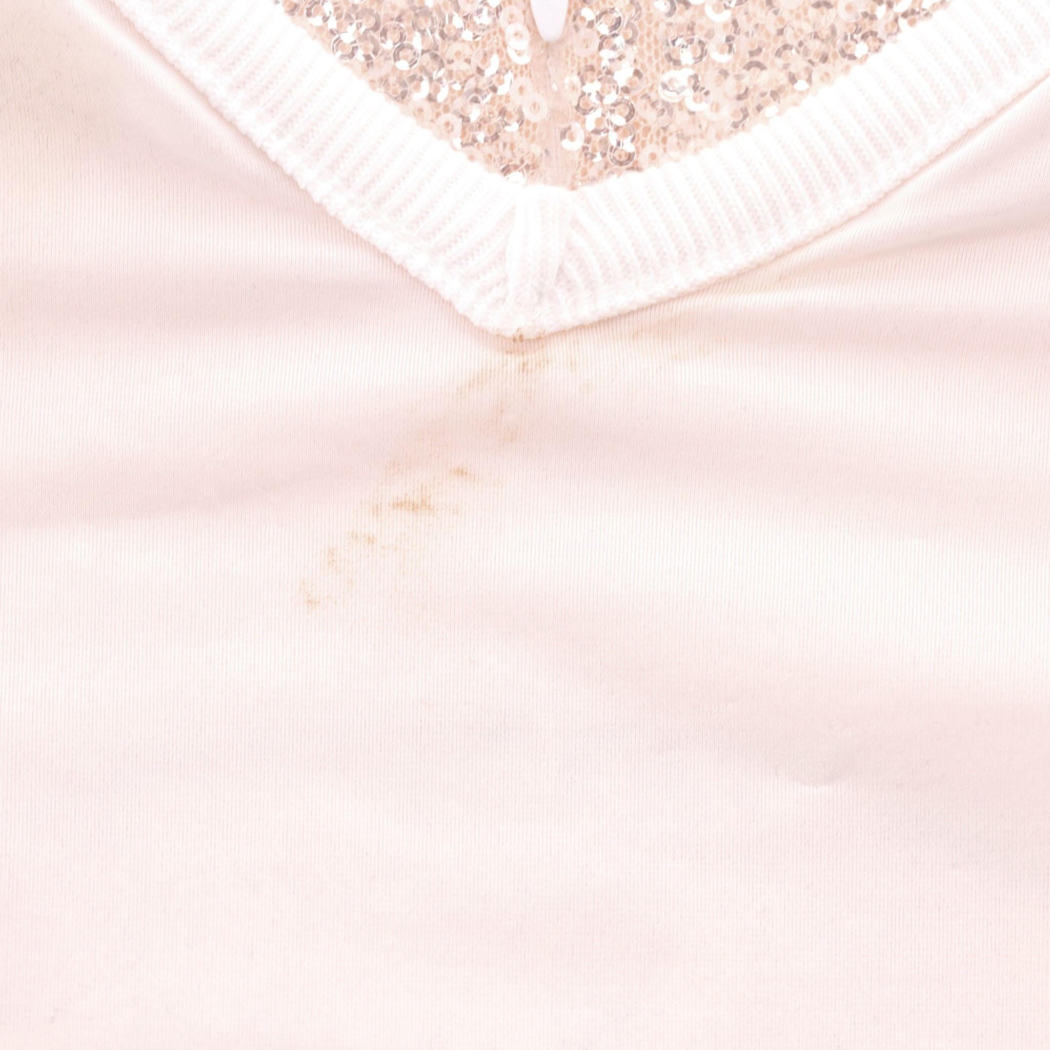 Top con paillettes Chanel con logo in vendita 5