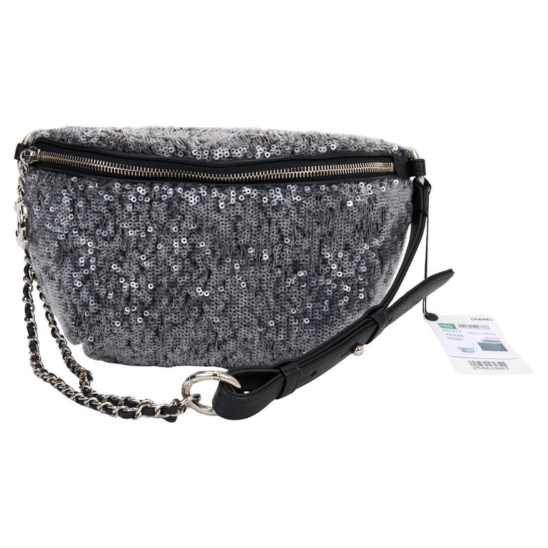 Chanel Pailletten-Tasche für die Taille Fanny Pack im Angebot bei