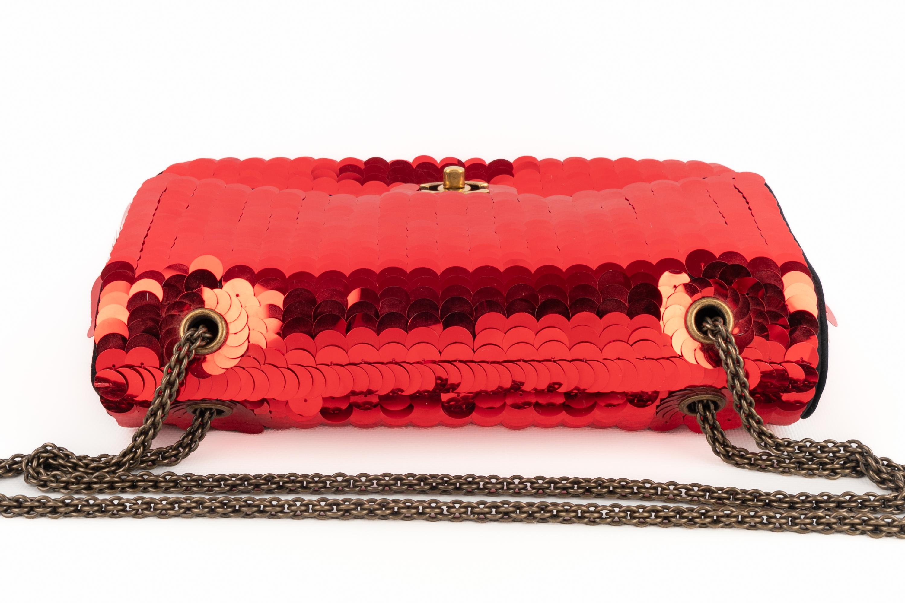 Chanel sequined bag 2009 For Sale 5