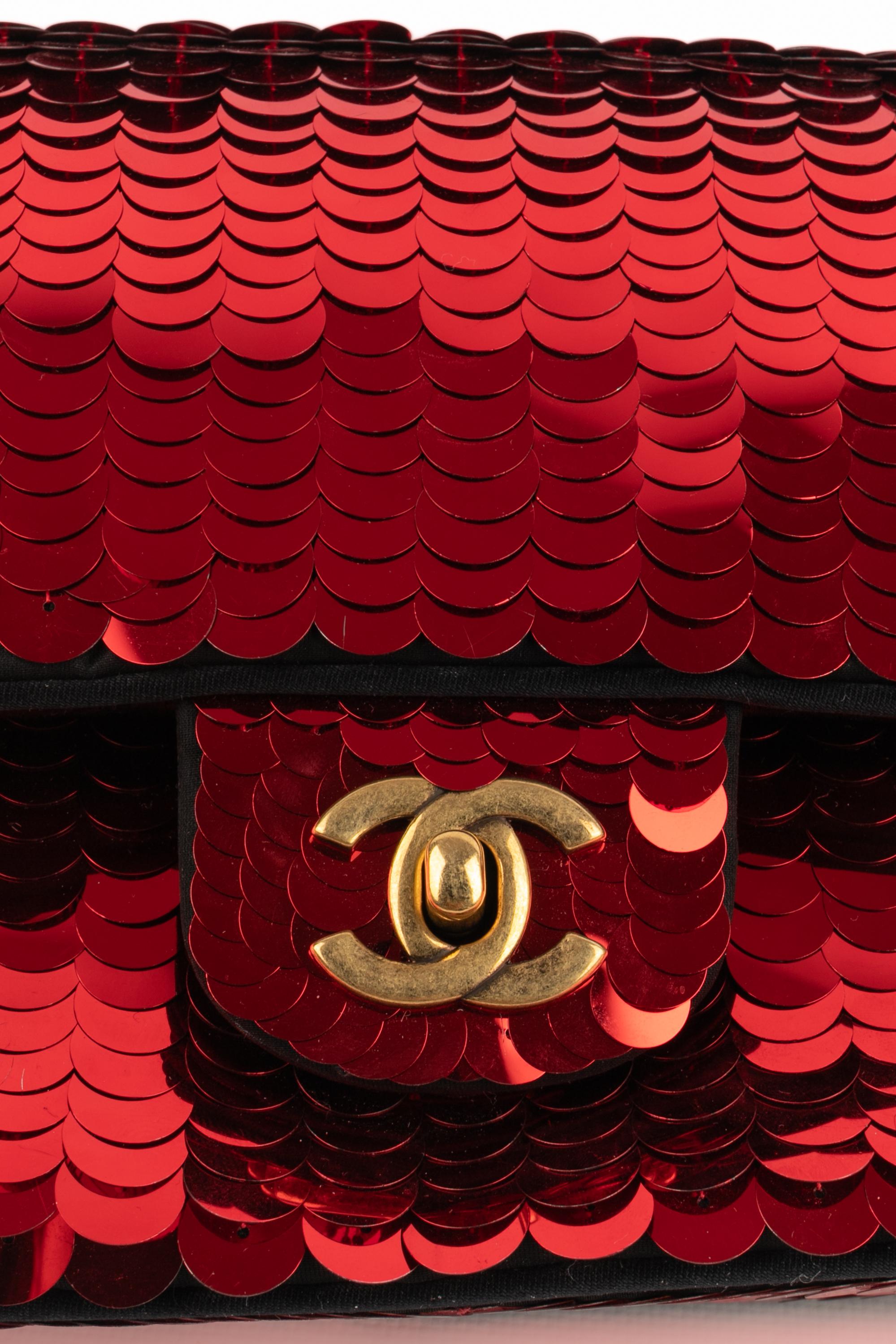 Chanel sequined bag 2009 For Sale 7