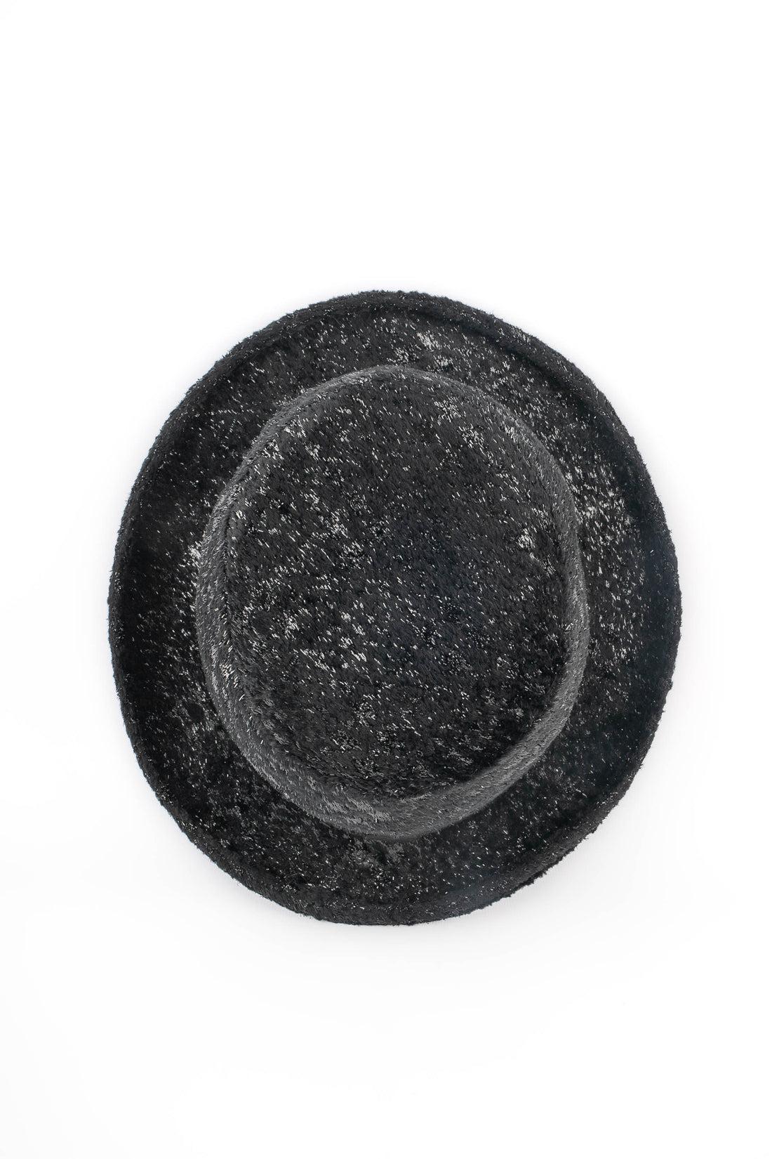 Women's Chanel Sequined Black Velvet Hat For Sale