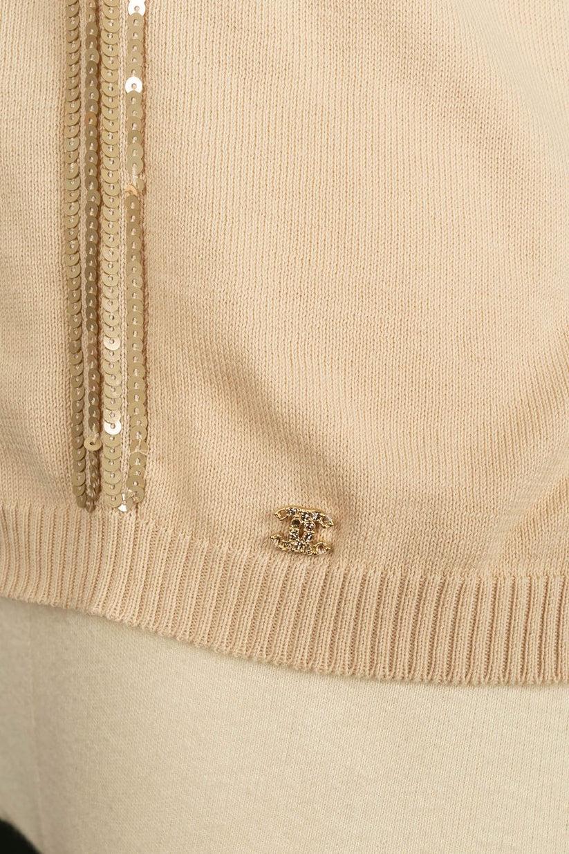 Chanel - Haut en laine à paillettes, printemps 2006 en vente 1
