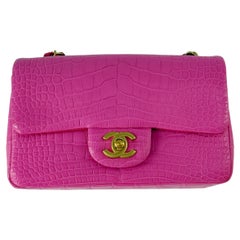Chanel Series 23 Bubblegum Pink Crocodile Mini Bag