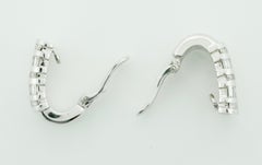 Timeless Elegance: Chanel Set Diamond Earrings in 18K White Gold (3.45 Carats)