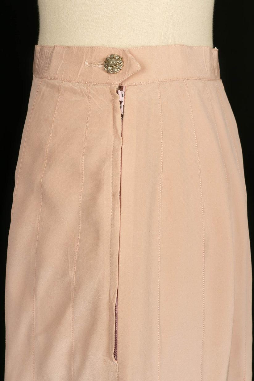 Chanel Set Top, Skirt and Pale Pink Silk Vest 4