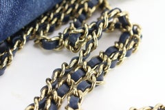 Chanel Shadow Quilted Denim Wallet on Chain WOC Gold HW 2CJ1110